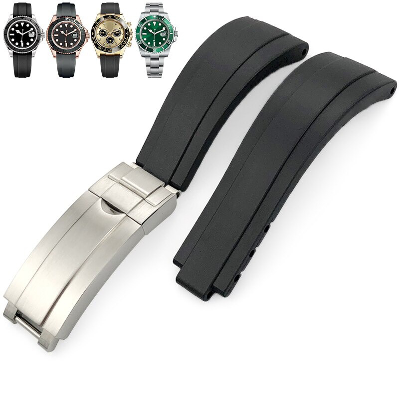 ROLEX OYSTERFLEX ラバーベルト ブラック Black Glidelock Oysterflex Strap for Rolex Submariner, GMT